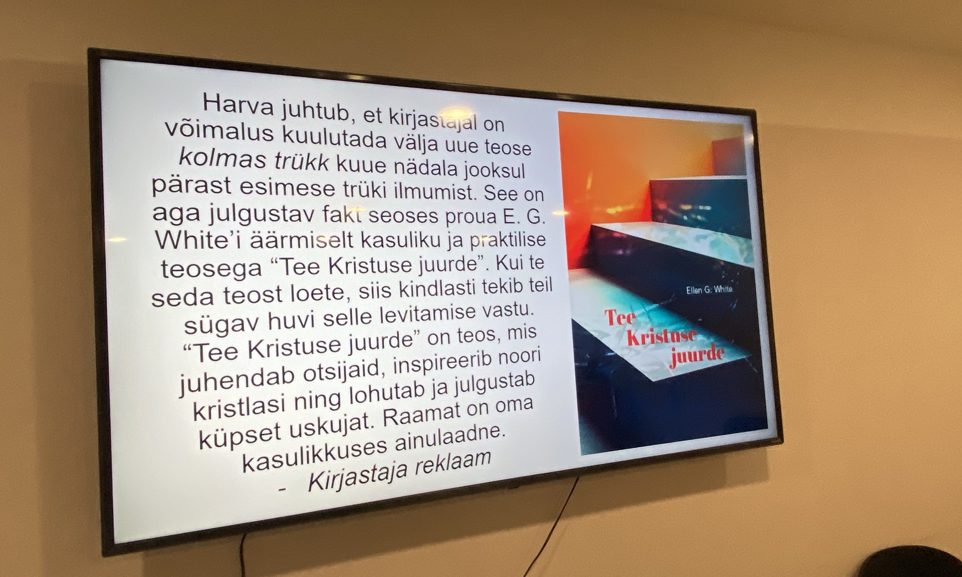 Naiste raamatuklubis uuriti eestikeelse raamatu ajalugu ja arutati raamatu "Tee Kristuse juurde" teemadel