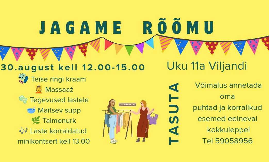 Jagame rõõmu – misjonipäev Viljandis 30. augustil